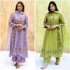 NSR 862 Heavy Faux Georgette With 5mm Embroidery Sequence Work Top With Bottom Dupatta Wholesale In India